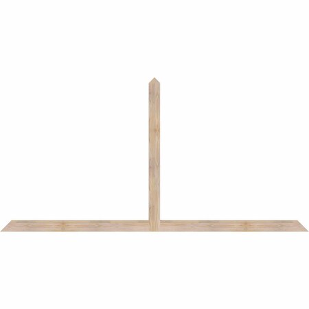 Ekena Millwork Portland Smooth Timber Gable Bracket, Douglas Fir, 96"W x 48"H x 1 1/2"D x 3 1/2"F, 12/12 Pitch GBW096X48X0204POR00SDF